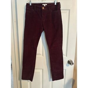 Banana Republic Corduroy Pants Womens‎ 29 Petite Burgundy Straight Leg